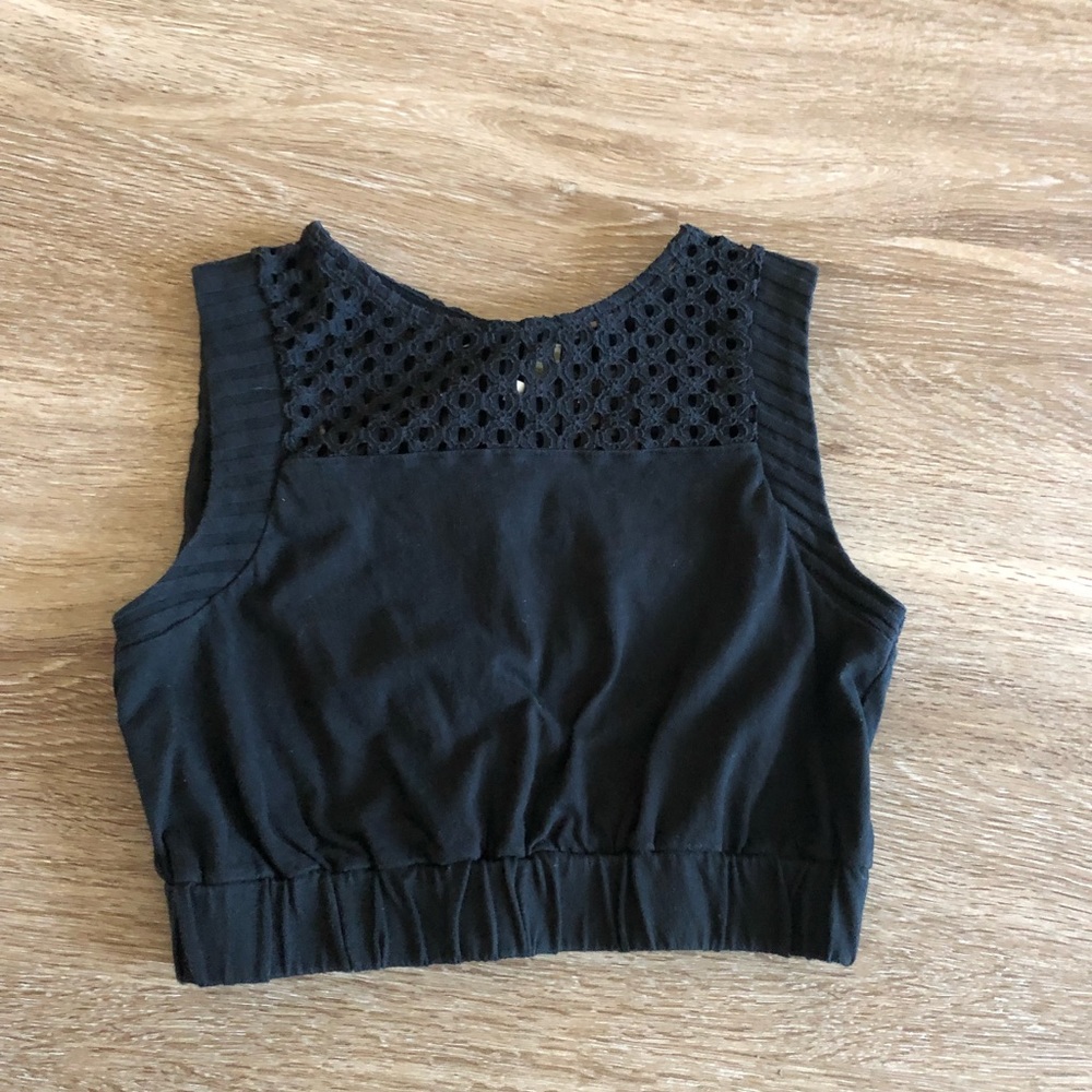 Free People black crop top